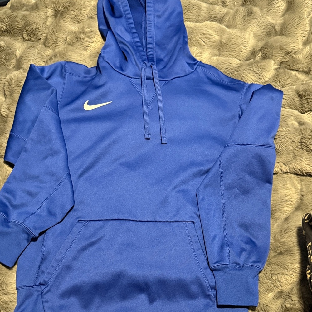 Nike Royal Blue Hoodie with White Swoosh